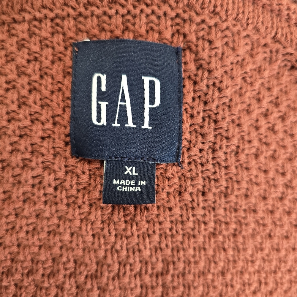 Gap Women's Cotton Knit Long Sleeve Button Cardigan Size XL Gingerbread - Picture 3 of 5